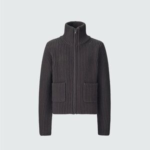 Uniqlo U Lambswool Zip-Up Sweater